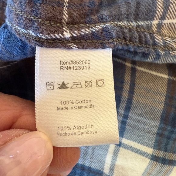 SAGE COTTON FLANNEL SNAP FRONT SHIRT BARNCORE FARMCORE WESTERN SEQUINS STAR S - Picture 9 of 12